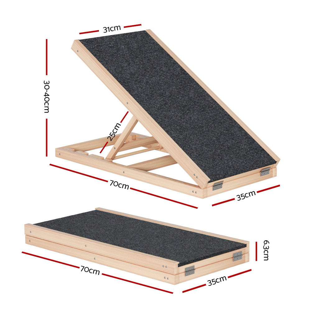 The Zoda EasyStep™ Adjustable Wooden Pet Ramp