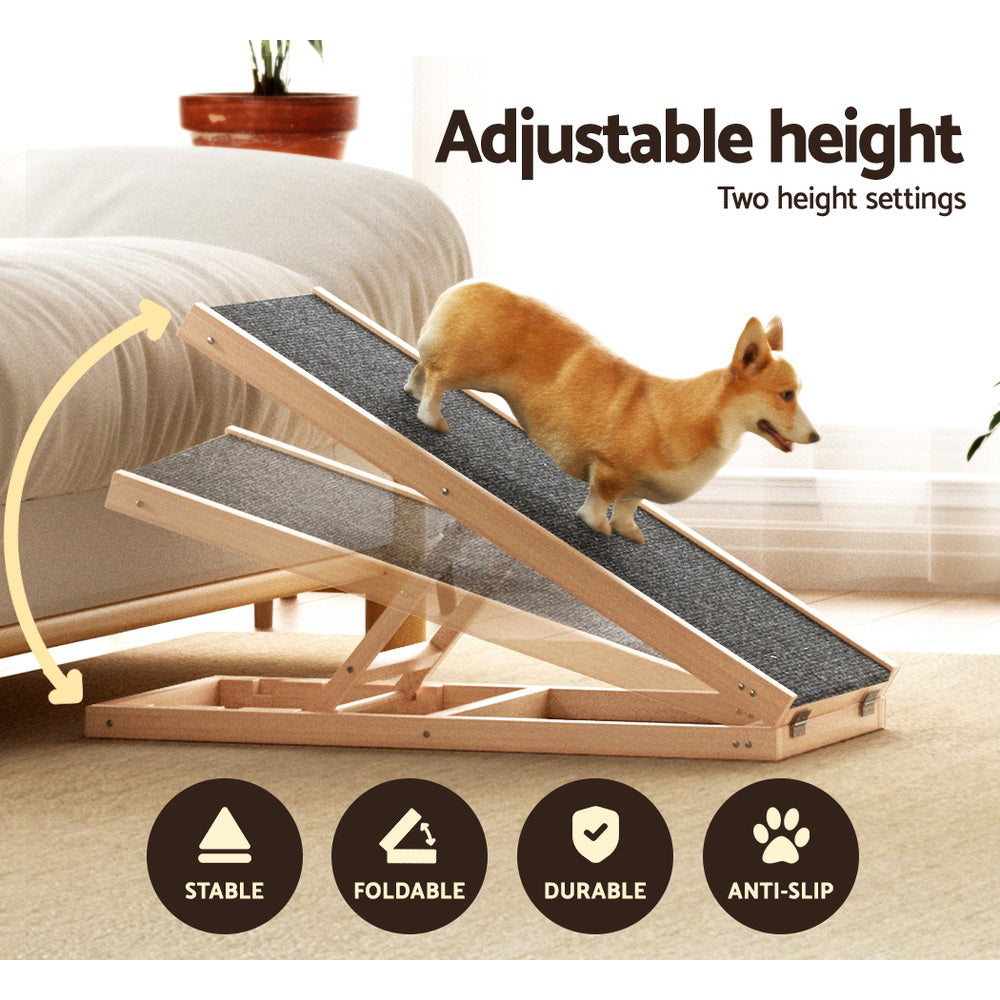The Zoda EasyStep™ Adjustable Wooden Pet Ramp