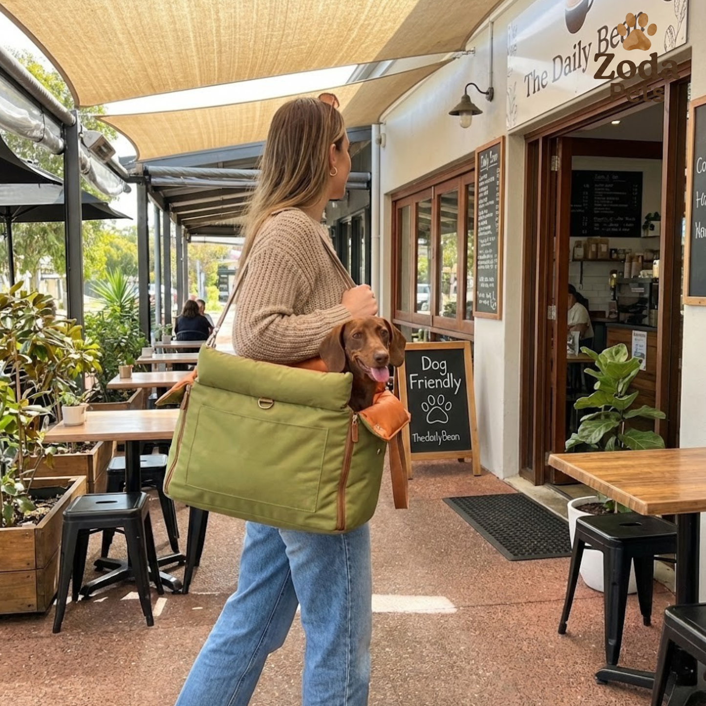 Zoda CloudTravel™ Adventure Booster Seat | Green & Orange Travel Bed