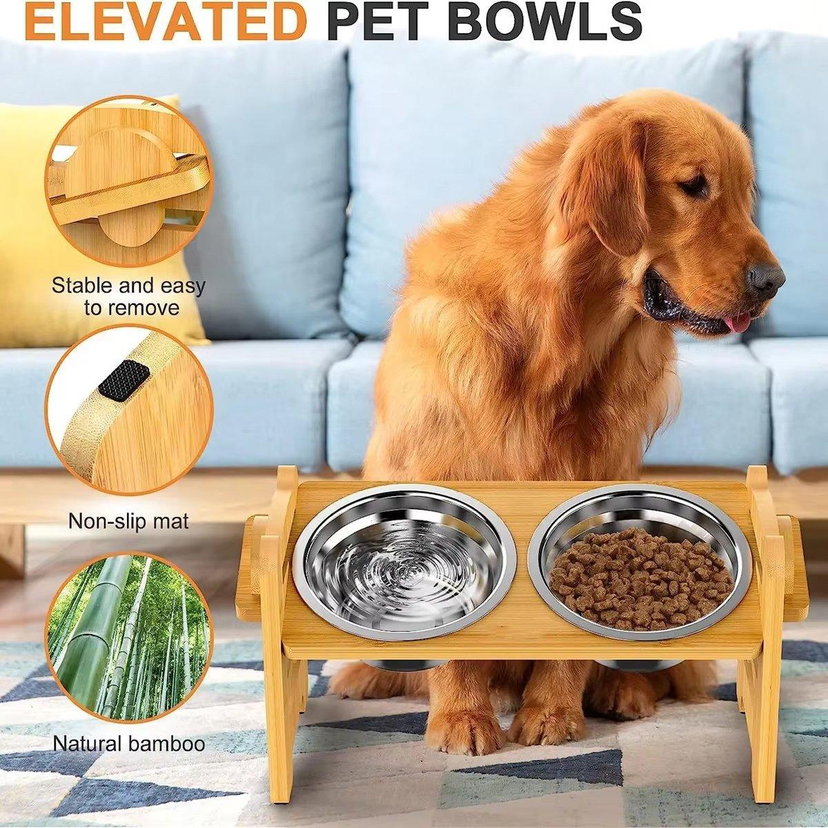 The Zoda EcoRise™ Adjustable Bamboo Feeder | Sustainable Elevated Bowls