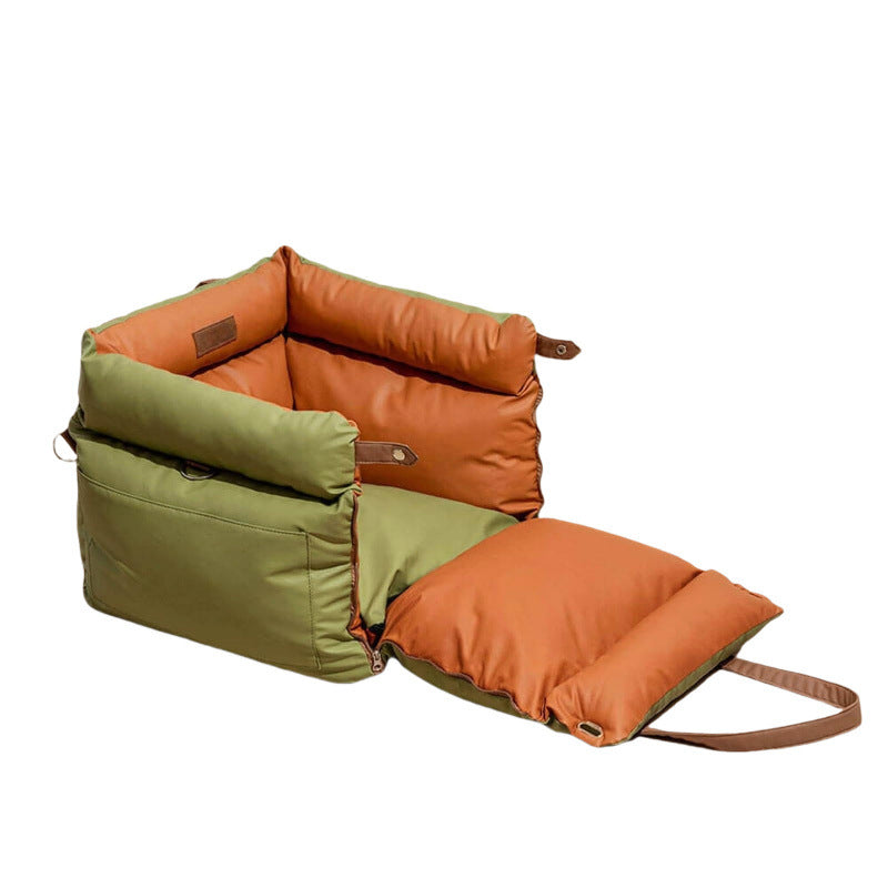 Zoda CloudTravel™ Adventure Booster Seat | Green & Orange Travel Bed