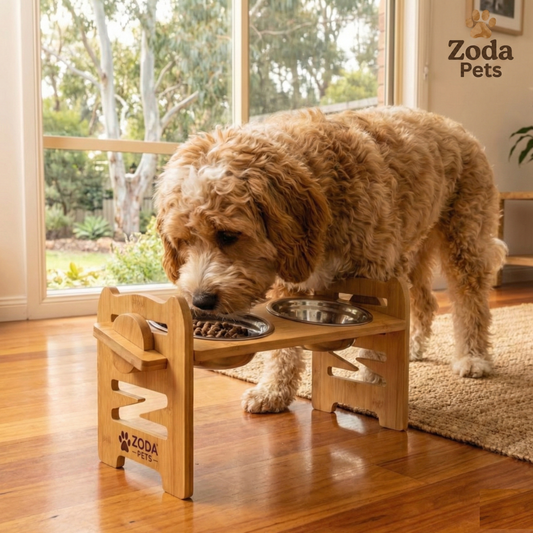 The Zoda EcoRise™ Adjustable Bamboo Feeder | Sustainable Elevated Bowls